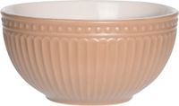 Excellent Houseware Bols à soupe/bols de service - Roman Style - céramique - D14 x H7 cm - sable brun - Empilable