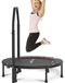 Merkloos Fitnesstrampoline opvouwbaar - Ø 102 cm - Verstelbare stang - Tot 150 kg