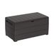 Duramax Durabox 416 Liter Opbergbox, Outdoor Tuinmeubel Kussenbox Met Houtnerf, Veilig & Zeker, Gasveer, Donkerbruin