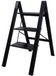 OEM Échelle pliante en aluminium, 3 marches, antidérapante, charge maximale de 135 kg, couleur noire