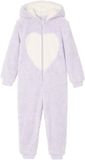 Vertbaudet Nachtjumpsuit - meisjes - kawaii - Lange mouw - Effen - Lila - Polyester - Maat 110