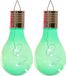 Lumineo Lumière suspendue LED solaire de jardin - Vert - 8 Pièces