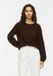 Viliga Vila Trui Viliga Pointelle L/s O-neck Top -no 14117271 Coffee Bean Melange Dames Maat - XS