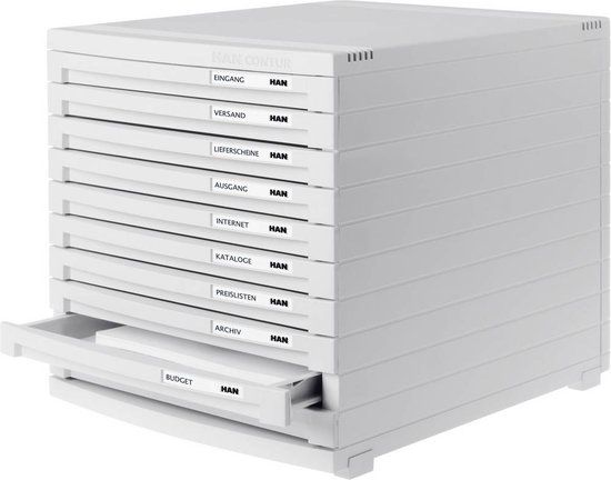 HAN Contur Ladenkast - 10 Laden - Lichtgrijs - HA-1510-11