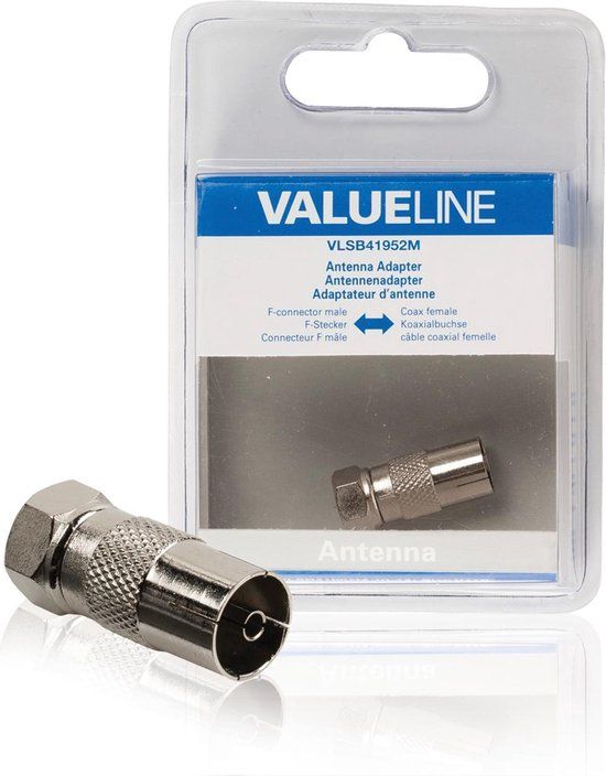 Valueline VLSB41952M Coax Connector - Silver - 1 Piece