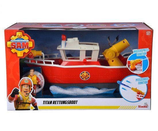 Simba Brandweerman Sam Titan Brandweerboot - Educatief spel - 3+ jaar