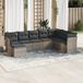 Maison Exclusive - Ensemble de meubles de jardin 8 pièces avec canapé et coussins, gris, en polyrotin