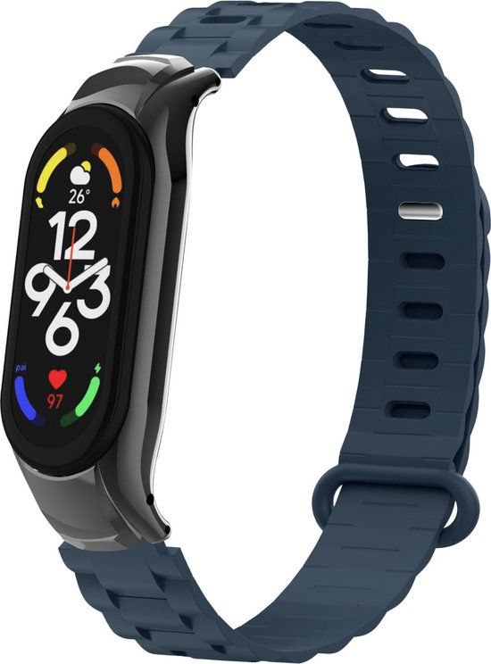 TPU Smartwatch bandje voor Xiaomi Mi Band 7 - Donkerblauw
