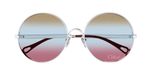 Chloé Ch0321s Lunettes de soleil femme argent rondes bleu 59mm