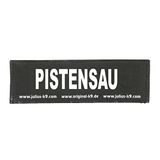 Julius PISTENSAU Klittenbandopschrift, klein, zwart