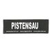 Julius PISTENSAU Klittenbandopschrift, klein, zwart