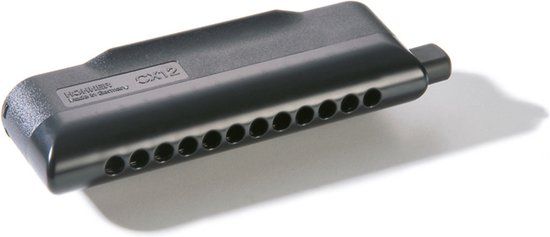 Hohner CX 12 A chromatische mondharmonica zwart