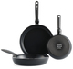 GreenPan Torino 3-delige pannenset - PFAS-vrij - Zwart