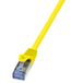 LogiLink RJ45 Netwerk Aansluitkabel CAT 6A S/FTP 0.25 m Geel Vlambestendig, Snagless