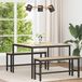 Maison Exclusive Table exclusive - Dimensions : 110 x 110 x 75 cm - Matériau : bois composite, finition chêne Sonoma