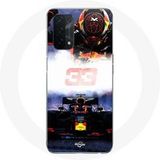 Maniacase Etui voor Oppo A74 Formule 1 Max Verstappen F1 Coureur Zwart Rood en Geel
