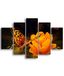 Homemania Wandafbeelding, vlinders, 5 dieren per woonkamer, meerkleurig, 95 x 0,3 x 60 cm, HM205MDF130, MDF