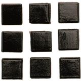 Merkloos 140 stuks vierkante mozaieksteentjes zwart 1 cm