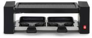 Raclette pour 2 personnes - 400 W - Grill amovible - Revêtement antiadhésif - Noir