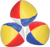 Merkloos Jongleerbal - 3x - Gekleurd - Polyester - D6,5 cm