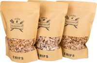 Rookplankje.nl Chips Assortiment Elzen, Beuken, Kersen | BBQ | Rookhout | Kadopakket