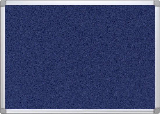 Q-CONNECT textielbord met aluminium frame 60 x 45 cm blauw