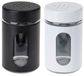 Excellent Houseware Peper- en Zoutstrooier set - glas - zwart en wit - 94 ml