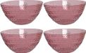 Decoris Schaaltje - 4x - Roze - Kunststof - D14 x H7 cm