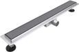 FortiFura Galeria douchegoot - 50cm - gesloten rooster - vloerflens - PVD - geborsteld gunmetal (antraciet)