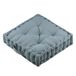 Stof Textile Vloerkussen Maxime - blauw - katoen - 45 x 45 x 10 cm - vierkant - Extra dik