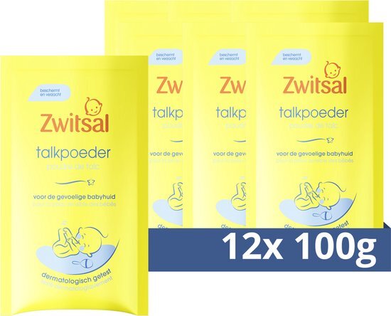 Zwitsal Talkpoeder Navul Verpakking - 12 x 100 gr