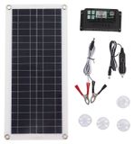 panneau solaire 30W 12V avec régulateur de charge 30A, adapté pour voiture, bateau et camping-car