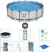 Bestway Rond Steel Pro MAX Zwembad - 457 x 122 cm - Grijs