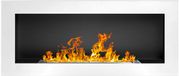 Divina Fire Lucca White bioéthanol cheminée, montage mural ou encastrable, L 90 x P 12 x H 40