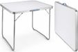 Haushalt International Table de camping pliable - table pliante 80x60x69 cm - blanc