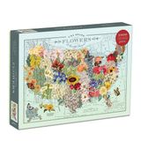 Galison Puzzle - Wendy Gold USA State Flowers, 1000 pièces