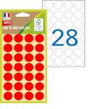 APLI 101784 kleurentabletten, 100% gerecycled, 168 tabletten, 15 mm, kleur: rood