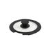 QDESIGN 16 cm gehard glazen deksel voor potten en pannen, hittebestendige siliconen rand en knop, geschikt voor koelkast en vaatwasser, diameter 16 cm, zwart