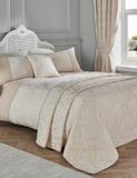Dreams & Drapes Imelda Collection - Ivoor bloemensprei (240 x 220 cm)