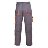 Portwest TX11 Texo Contrast Broek Lange Pasvorm Elastische Band Hoog Katoen | Grijs, L