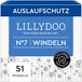 LILLYDOO - Hypoallergene babyluiers, maat 7 (15 kg), 3 verpakkingen (51 stuks)