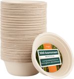 Haago – 96 Suikerriet Bagasse Kommetjes, 500ml – Soepkommen – Milieuvriendelijk, Biologisch Afbreekbaar & Composteerbaar