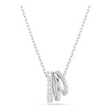 Swarovski Hyperbola hanger, Ronde slijpvorm, Wit, Rodium toplaag
