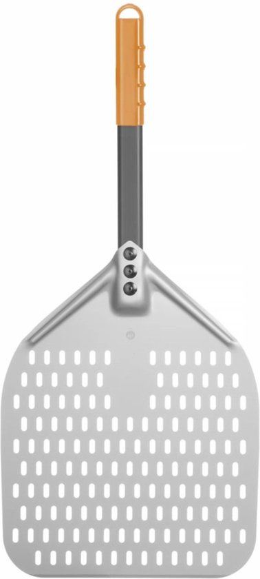HENDI Vierkante geperforeerde pizzaschep – 300x660 mm – hittebestendige siliconen grip – compact ontwerp