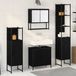 Maison Exclusive - Armoire de salle de bain avec étagères, 4 pièces, noir, bois composite