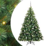 vidaXL Kunstkerstboom met 300 LED-lampjes, groen, 240 cm, PE en PVC