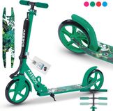 AREBOS Kick scooter stadsstep kinderstep volwassen scooter groen
