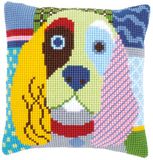 VERVACO Borduurpakket Kussen Kruissteek MODERNE HOND