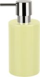 Spirella Zeepdispenser – Elegante Zeephouder en Lotion Dispenser voor Badkamer en Keuken – Stijlvol Badkamer Accessoires – Geel – Kunststof – 300 ml