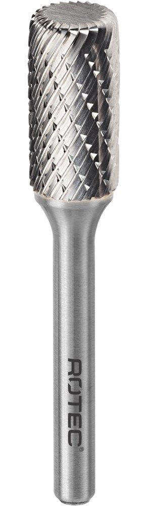 Rotec HM-Stiftfrees, model A+Radius - Z6 / Kruisvertand / ø15x25x70xø6mm - 4303150